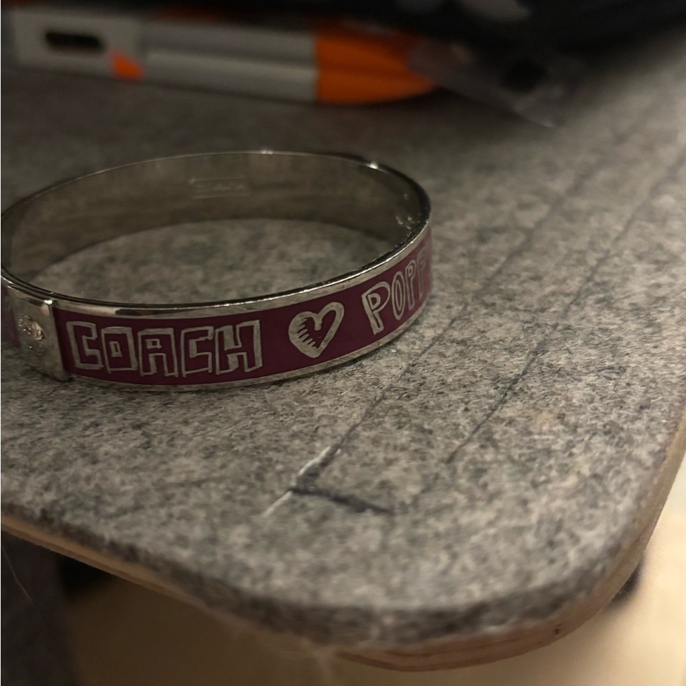Coach Poppy Purple Bangle Bracelet